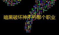 暗黑破坏神不朽哪个职业适合平民玩家